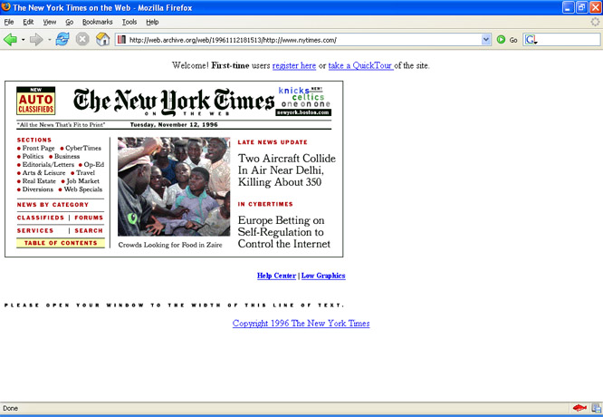 NY Times en 1996