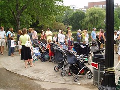 Long line and strollers