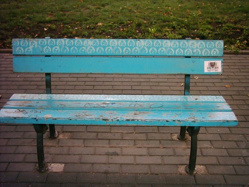 Bench with decoration