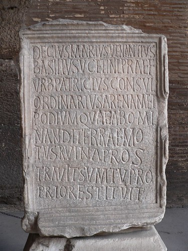 Colosseum inscription dated AD 484