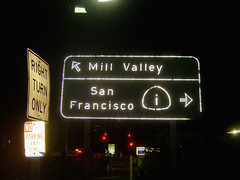 Sign at night
