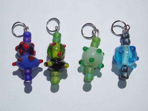 Stitch markers from Big Geek Beth!