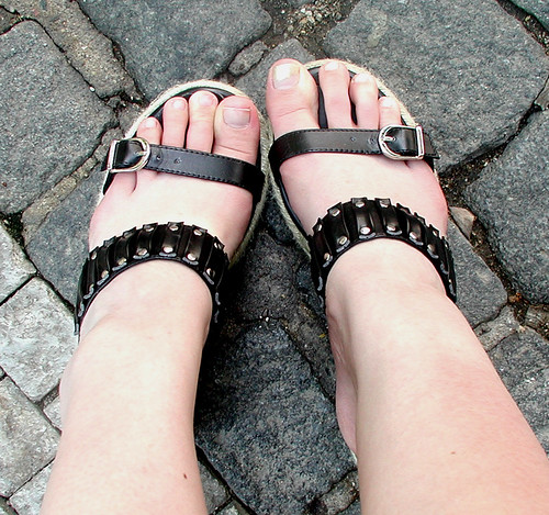 New shoes & cobblestones.