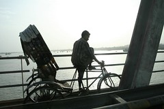 Rickshaw silhouette