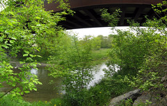 Bowmanville Creek under the railroad bridge