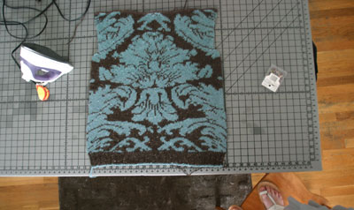 back of Brocade - done! and blocking