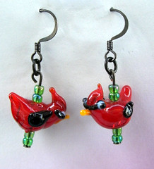 Super Cute Cardinal Earrings
