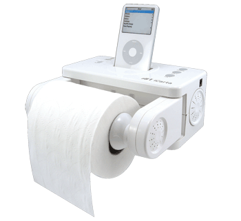 iPod toilet paper dispenser