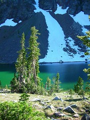 Upper Twin lake. So clear you can see the fish all the way across to the other side.