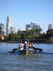Rowing on Echo Park Lake