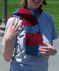 Me wearing finished scarf