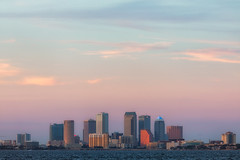 Sunset Light on Tampa Skyline_
