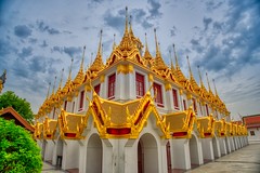 Wat Ratchanatdaram Worawihan (Loha Prasat) in Bangkok, Thailand