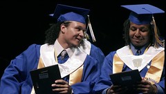 Jachlin Leatherman and Wayne Nesbit graduating from Ballou High School, Washington DC