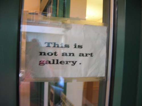this is not an art gallery