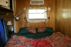 sleeping quarters of the trailer that my brother calls home