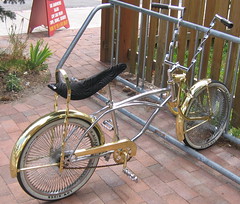 gold flaired bike