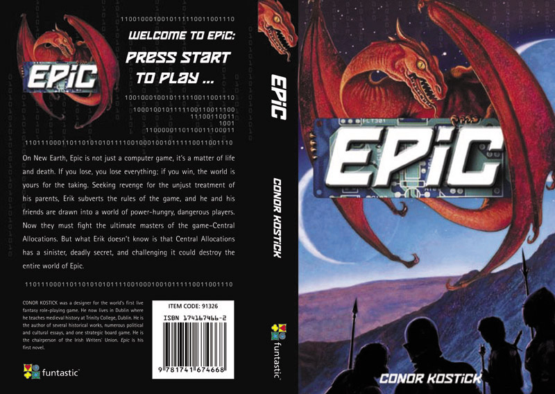 The Australian cover of Epic by Conor Kostick