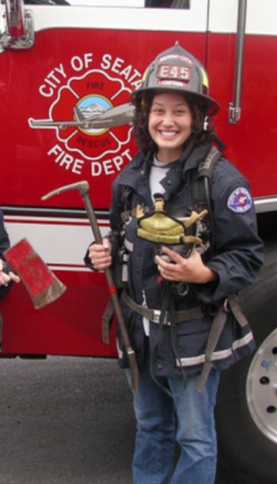 Andrea as firefighter