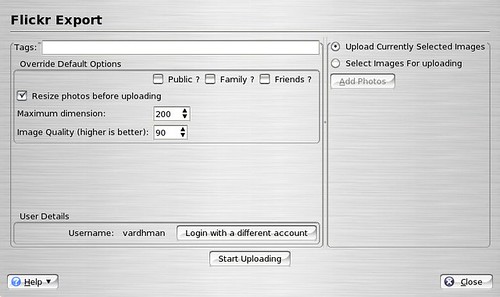 FlickrExport Linux SVN version: 16 July 2006