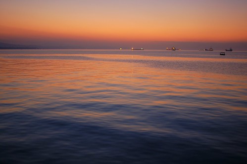 the sea before sunrise