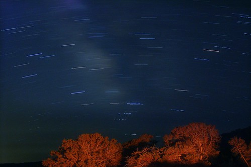 star trails at Fontana Amorosa, Cyprus