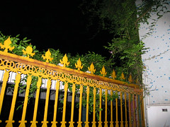 黄色栅栏