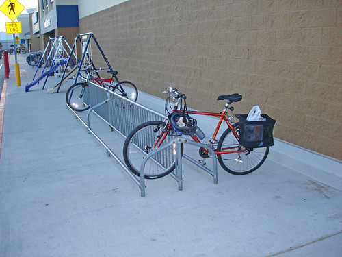 Wal Mart Has a Bike Rack!