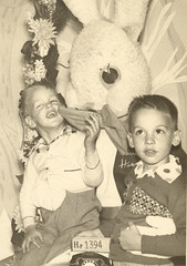 Dan, Ray, and Easter Bunny, 1956?