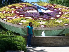 at the floral clock