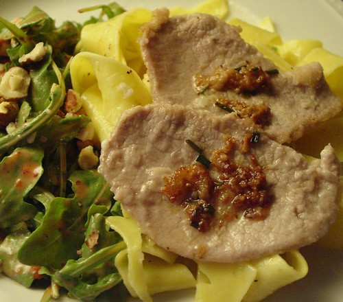 Veal Scallopini with Arugual Salad