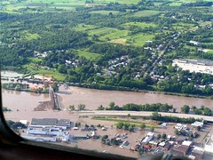 Mohawk River Flooding at Canajoharie, NY on June 28, 2006.