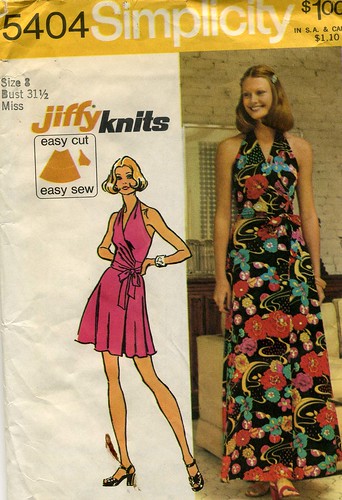 Halter dress pattern, 1972