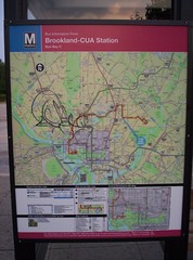 WMATA bus map, Brookland station, outside version (with graffiti)
