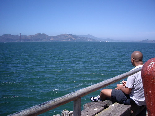 eating on the dock at fort mason