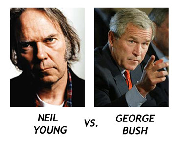Imagen de Neil Young versus George Bush