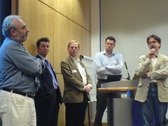 The speakers at Mobile Monday London, 8 June 2006