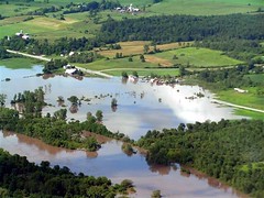 Mohawk River Flooding at Intersection of Routes 5 & 67 Between Nelliston & St. Johnsville, NY.