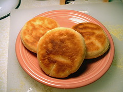 Cooked English muffins