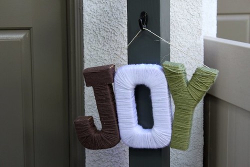 JOY Yarn Holiday Sign