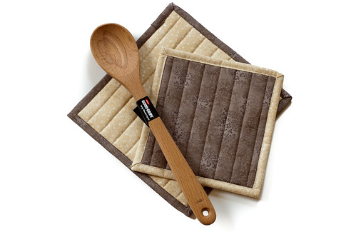 Hotpads with a wooden spoon