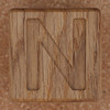 Wooden brick letter N