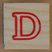 Wooden Brick Letter D