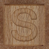 Wooden brick letter S