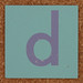 Cardboard letter d