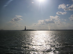 Statue of Liberty on the Hudson River