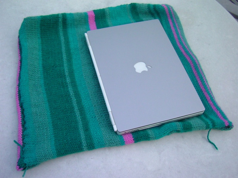 Laptop bag, pre-felting