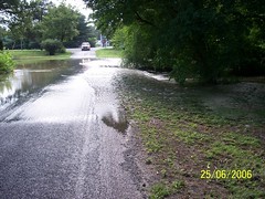 Water eroded part of this road way