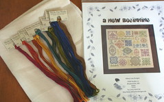 Fabric and Threads with A New Beginning pattern.