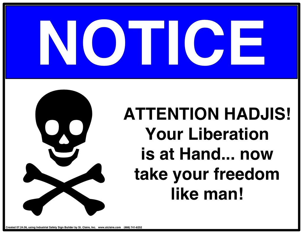 Warning sign - hadjis